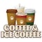 Signmission Coffee & Ice CoffeeConcession Stand Food Truck Sticker, 12" x 4.5", D-DC-12 Coffee & Ice Coffee19 D-DC-12 Coffee And Ice Coffee19 - alternate 1